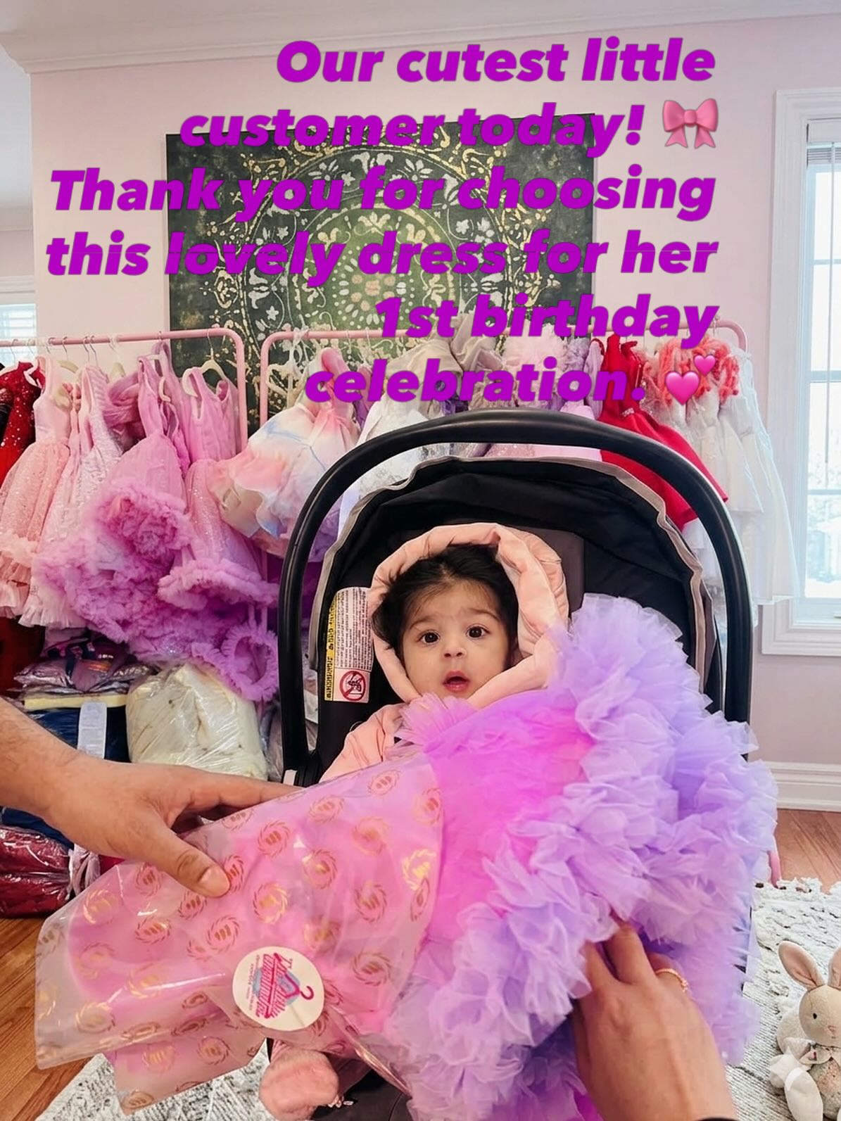Moments like this make our day! 🥰 Thank you for choosing the perfect birthday dress for this little angel’s 1st birthday. 🎂🎀