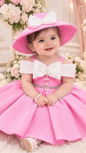 🎀 Pretty in Pink! 💕✨

Make her special moments even more magical with this adorable pink princess dress + matching cap 👑🌸

✨ Beautiful bow & pearl detailing
✨ Elegant, party-perfect design
✨ Perfect for birthdays, weddings & photoshoots
✨ Sizes: 6 Months – 5 Years

💗 Limited pieces available — DM us to order!
📩 The Little Wardrobe — Little dresses, big memories. 🎀#unbeatableprices✔️ #thelittlewardrobe #littlefashionista #kidsfashion #partywear
