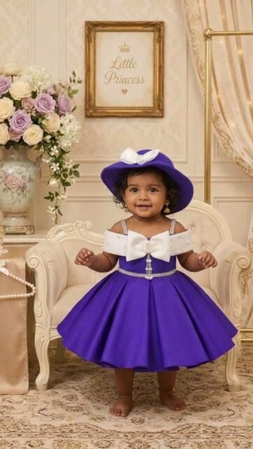 Dress like royalty! 👑✨ Make her special day unforgettable with our Royal Princess Dress. Complete with a matching hat and pearl embellishments. Limited stock available in sizes 6M to 5Y! Shop now to claim yours.#unbeatableprices✔️ #thelittlewardrobe #shippingworldwide✈️🌎 #partywear #dmtoorder