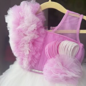 Pink and white Frock