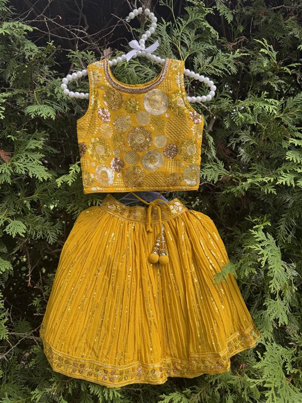 Yellow Festive Kids Suit - Image 2