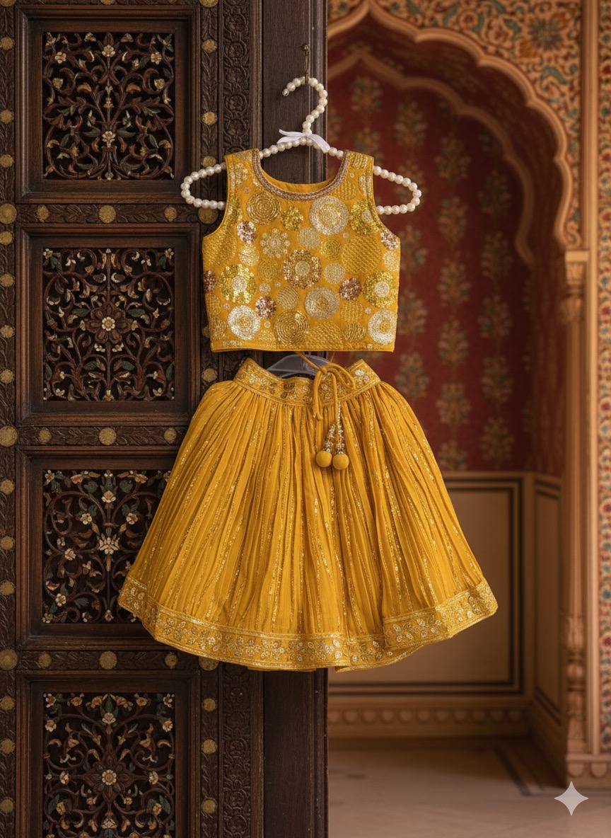 Yellow Festive Kids Suit